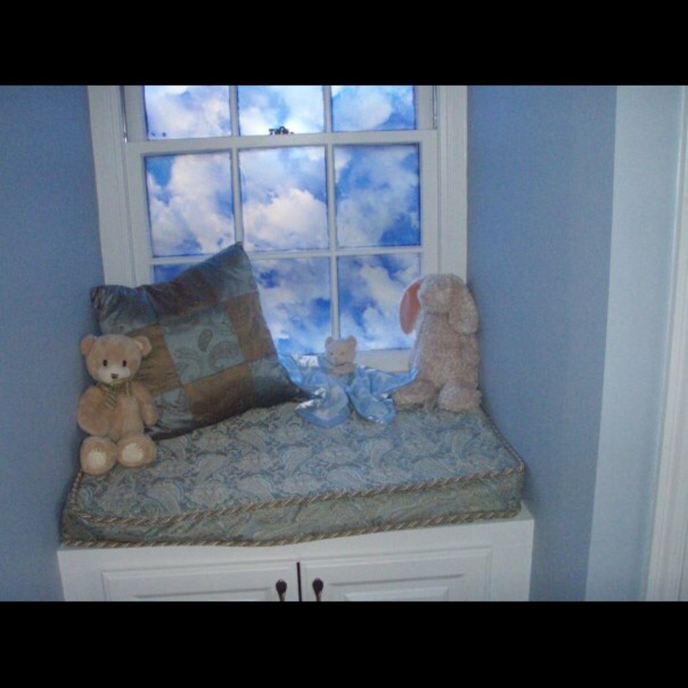 Baby patchwork Toile blanket, crib skirt 3 valance - Picture 7 of 8